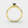 varitsa-jewellers - Solitaire Gold Engagement with 0.35ct Princess Cut Black Onyx - 01SG03O